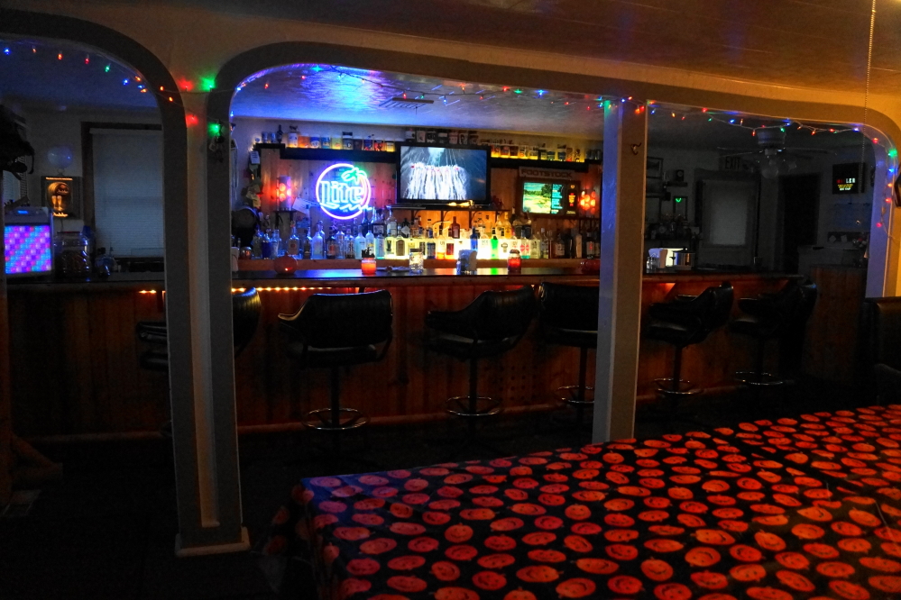 The bar was opened on Saturday for the annual pumpkin carving event.