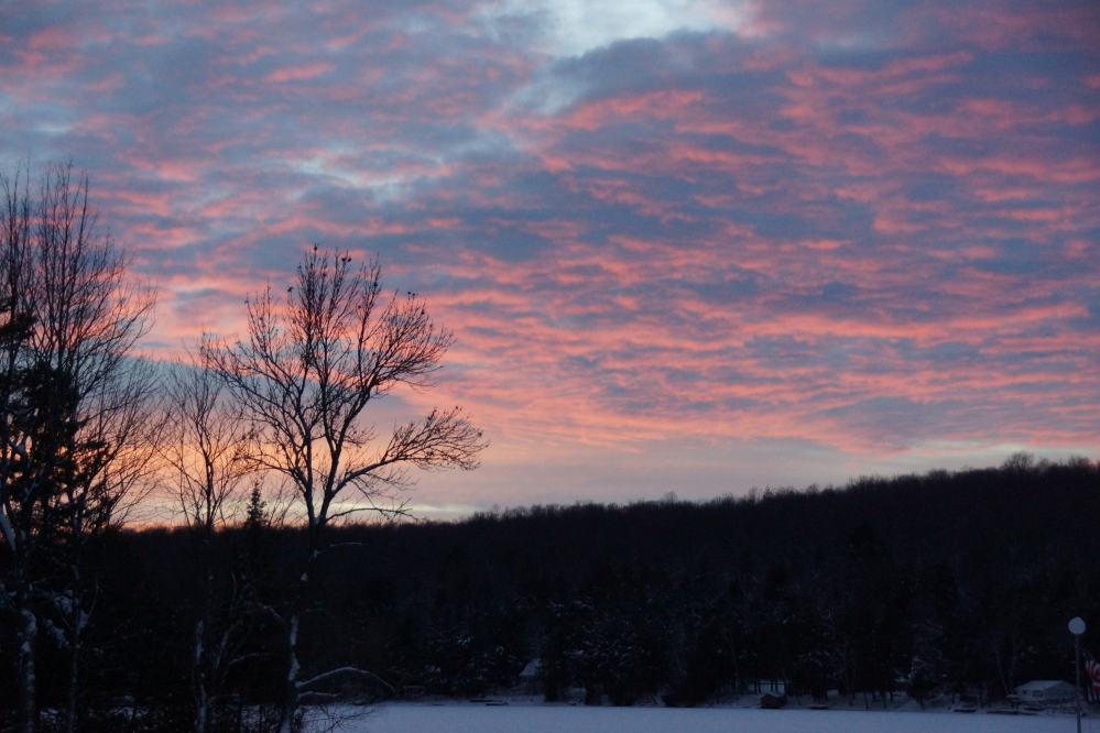 Sunsets early in the week beat the warmer, but gray cloud filled ones that followed.