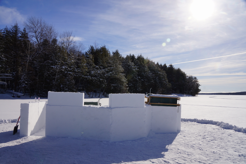 Almost exactly 24 hours later, the first fort was just waiting for its windows, firing ports, and aesthetic touches.