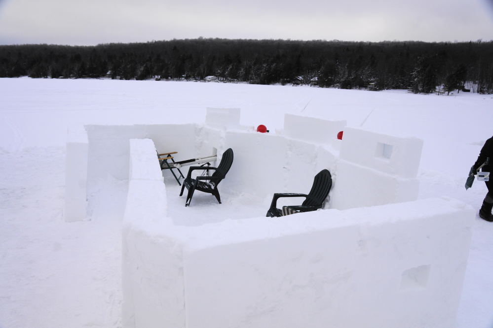 The wind can cause issues during the fight, so a large wind wall was put into place.