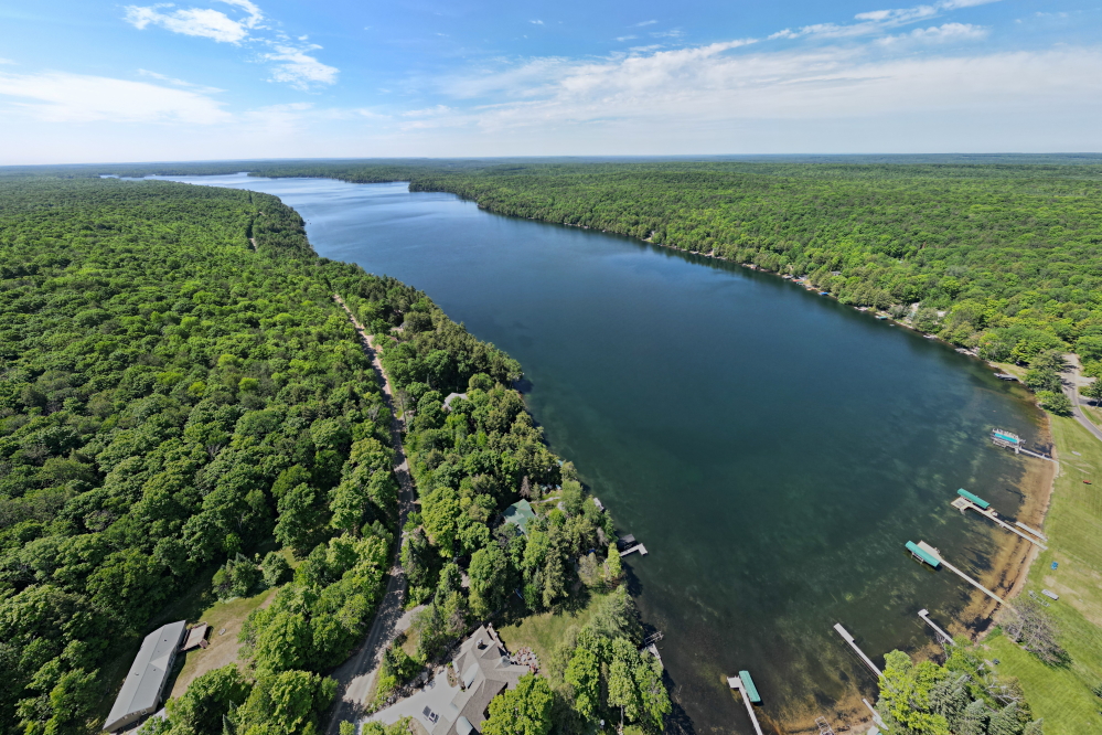 There was also rain. A little rain. Very, very little. It was the kind of storm that had some commenting that we could use more rain. The tenth of an inch we got was nice, but we need more. Just not during next Wednesday's ski show at Waters Edge starting at 6:30 PM with a pre-show shortly before that. A return of the warmth that scorched the area during the Memorial Day weekend would be nice, too. Along with the cooler weather, came the end of the tree pollen season. The lake water is confirming this with its clarity. Lucerne is usually a very clear lake, but now we are seeing bottom features from the drone in over 25 feet of water.<br><br><br>-Nemo perfers his Junes hot, occassionally stormy, and well garnished.