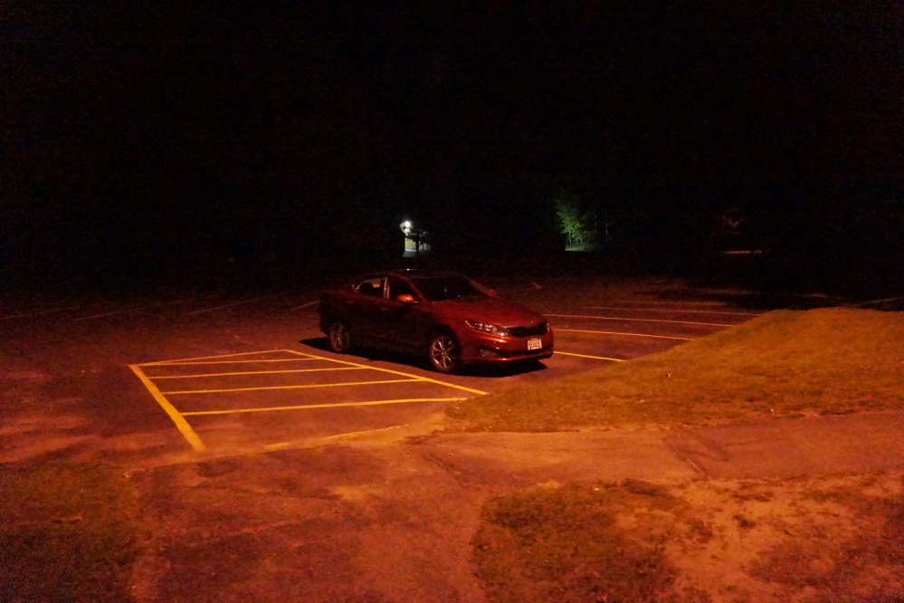 We've had some glow-in-the-dark golf balls for a few years. On the weekend after dark, we used them. After the sun sets, parking is not an issue.