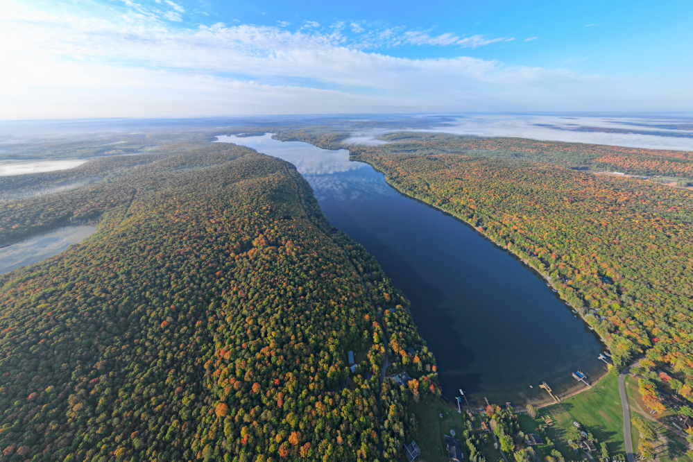 Just before we got possibly the last taste of summer, the morning was filled with ground fog, especially around the southern end of Lake Metonga.