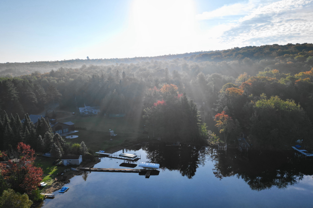 The fog was thinner on the north end of Lucerne.