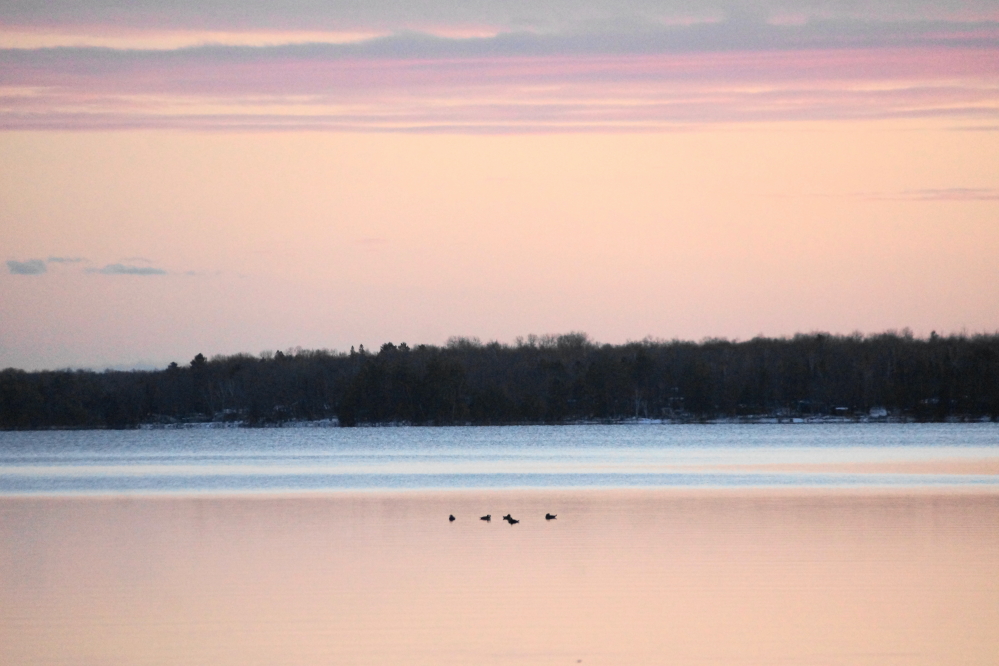 With the wind dying down at sunset and the temperature dropping, we were ready for a weekend ice-in.