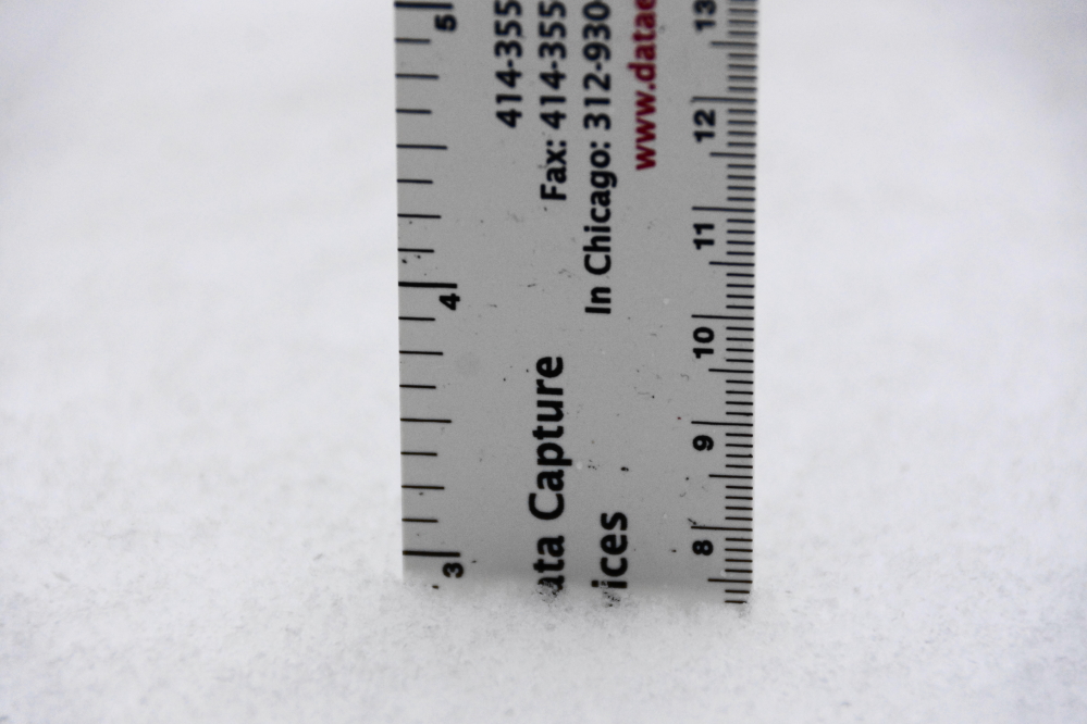 The forecast was for an inch or so of snow on the weekend. We ended up with 3 inches on the north end of Lucerne.