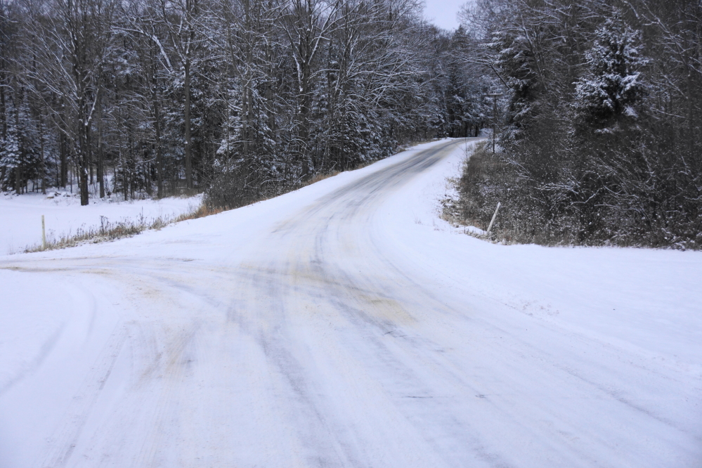The condition of local roads has been better. Deep snow and drifting is not an issue. The problem involves the packed snow ice that makes tires tractionlessly spin and feet contusionally slip.