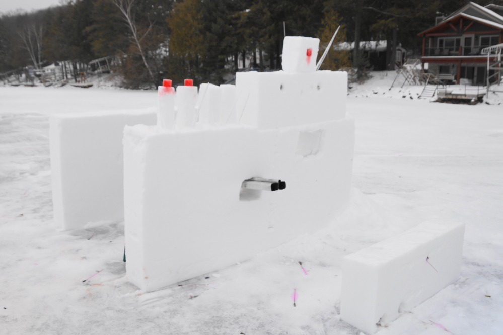The southern fort was less pummeled than it had seemed during the night before.