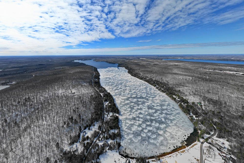 It should be further noted that the wind and wet nature of the remaining ice impeded much of the snow accumulation on the north end of Lucerne.