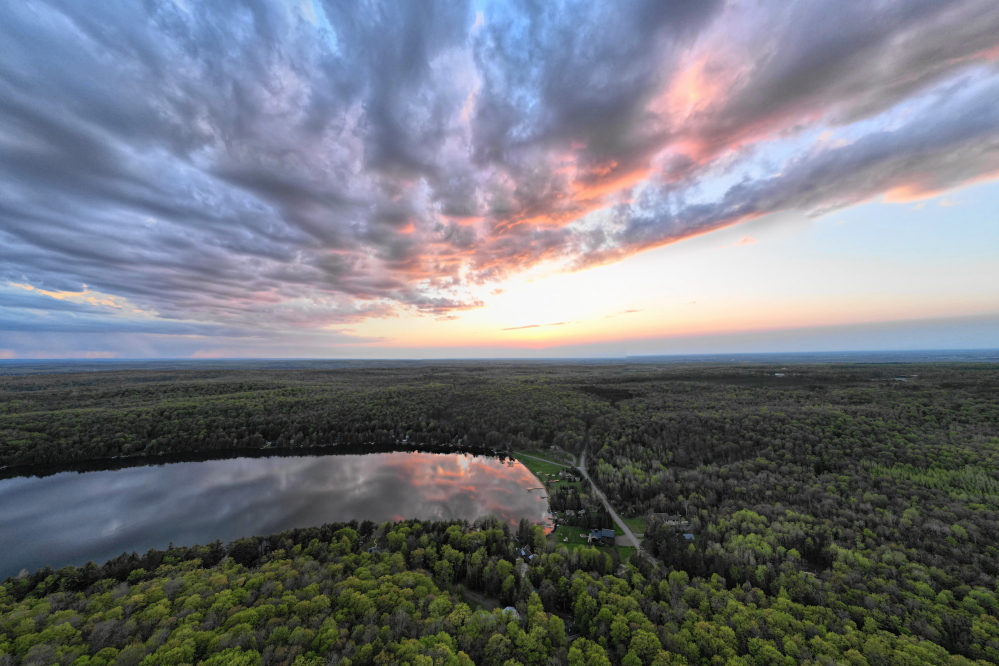 Sunday's rain moved on before sunset.