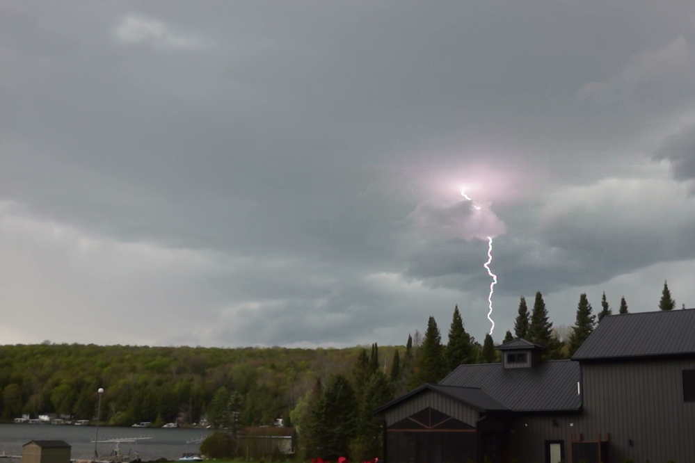 We had some weather as the week closed. There was not much rain, but plenty of lightning.