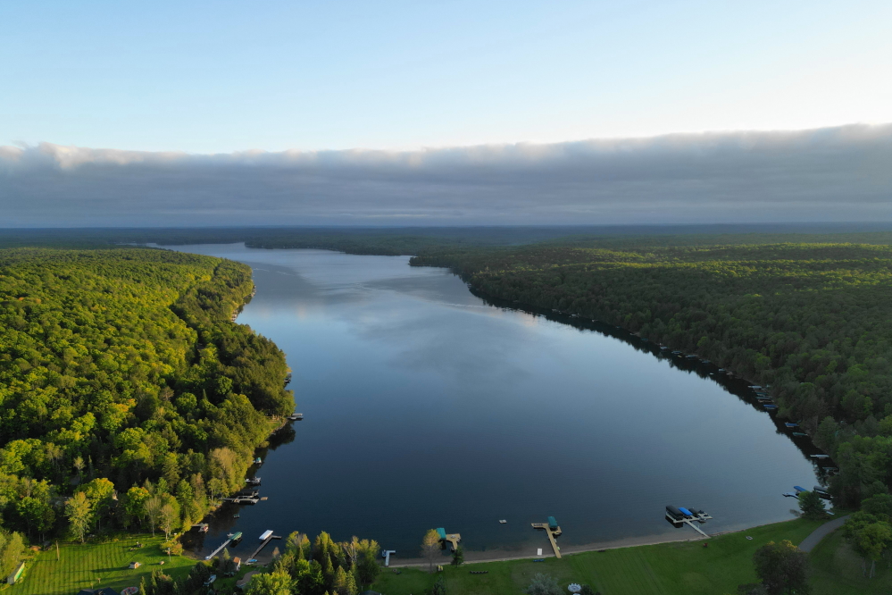 In addition to cool and clear, the weather left behind a very flat lake.