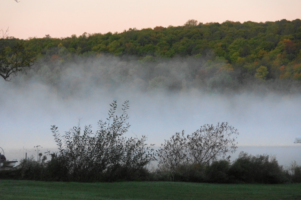 Most mornings included a steaming Lucerne. 