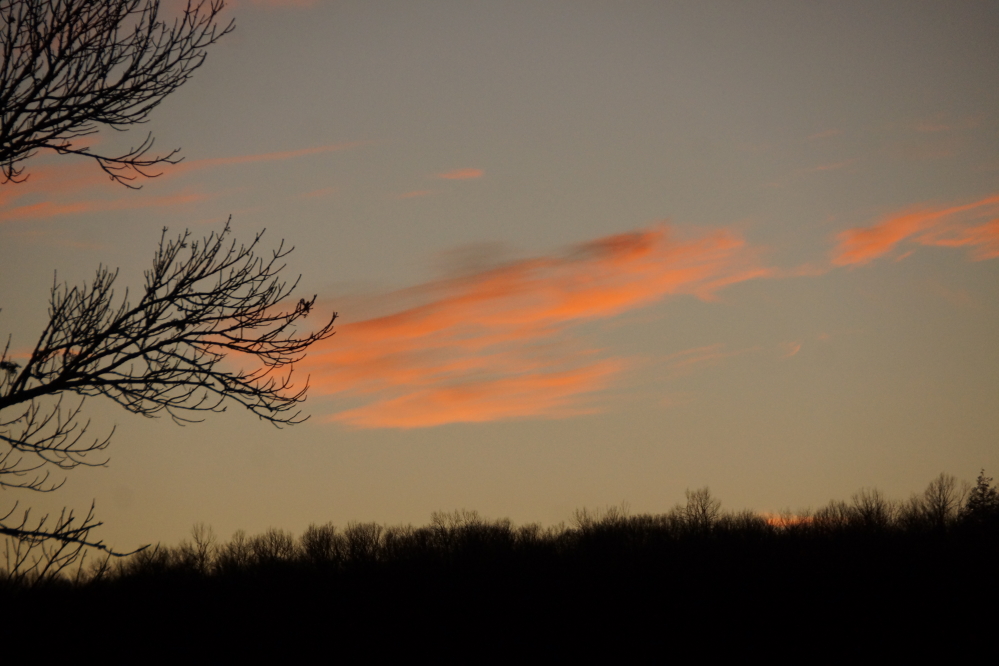 Most sunsets last week were hidden behind clouds and rain or completely clear but the one on Thursday suprised us with a splash of joy.