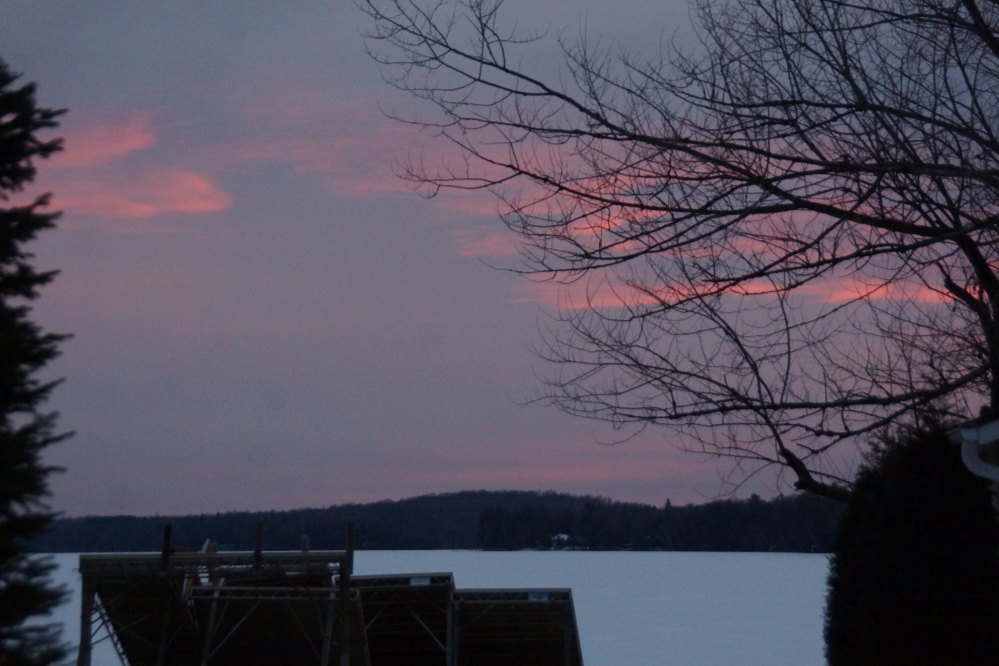 As clouds moved in during the evening, the sky would suddenly erupt in color.