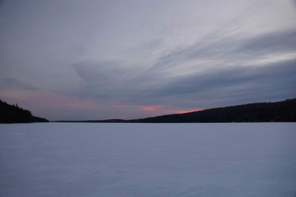 This time of year, the sun sets fast. The color would fade to gray in under 5 minutes.