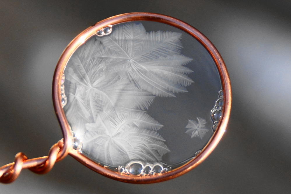 The cold at the start of the week was also windy. If you could get the bubble off the wand, it would fly away as it froze. If you did not get it off the wand fast enough, the soapy liquid would quickly freeze into a nice, frosty pane of ice.