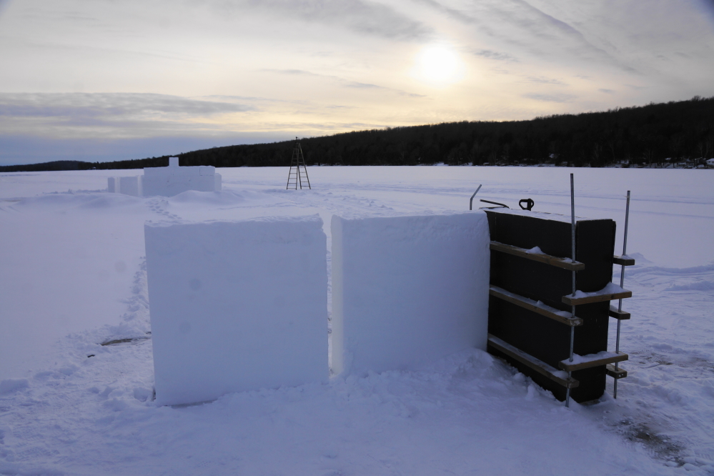 Just before sunset, the northern fort was 80% complete.