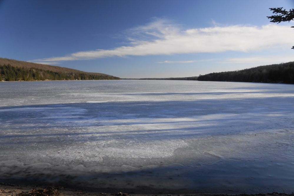 I like to end the weekly update with a picture of the lake from Sunday. This is Saturday's image. You could see a little of the shore in Sunday's picture. but mostly all you can make out is a pummeling of white from a seemingly incontinent sky.  Since last summer, it has been noted that the lake level was falling. At least for a while, this should stop that trend.<br><br><br>-Nemo's out of breath at the halfway point.