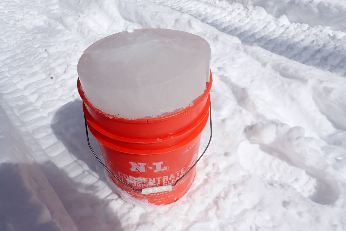 The sap got all hard. Overfilling buckets did not include a spilling issue.