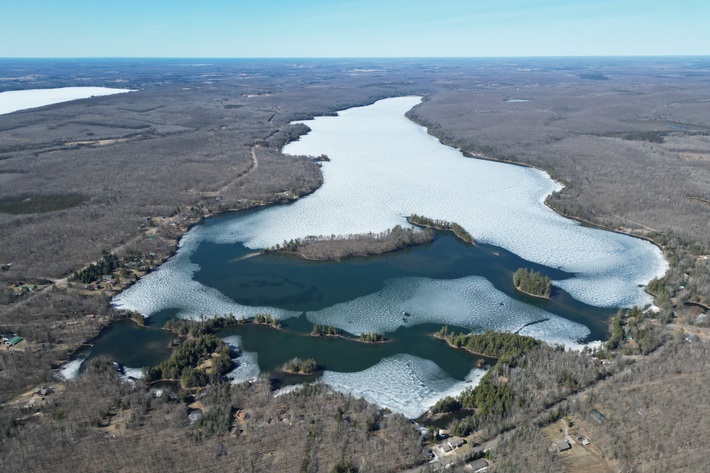 On the south end, there was even more open water behind the islands.