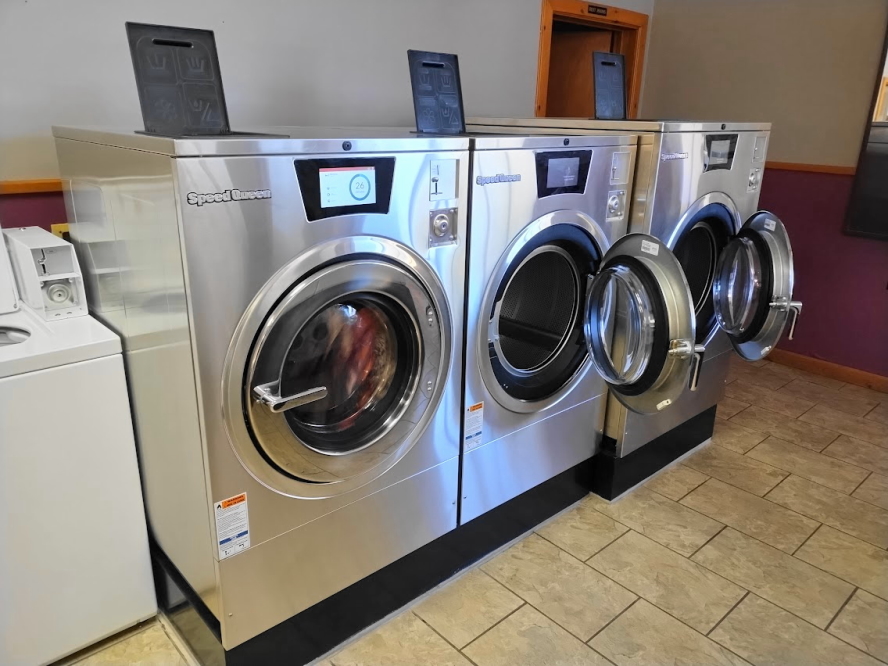 In addition to replacing a few bad coin mechs, a few giant new washing machines were added including a 6 load monster suitable for the largest blanket or a small SUV.