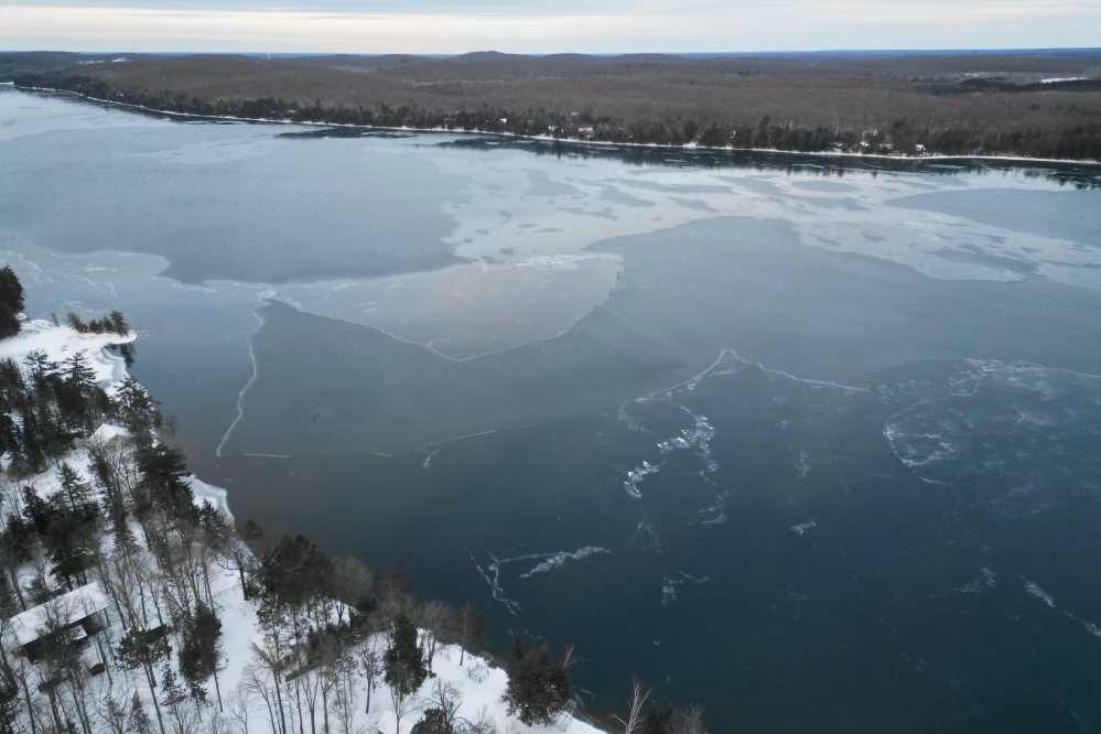 Despite the sub-zeroness, there was significant open water in the mid-southern part of the lake.