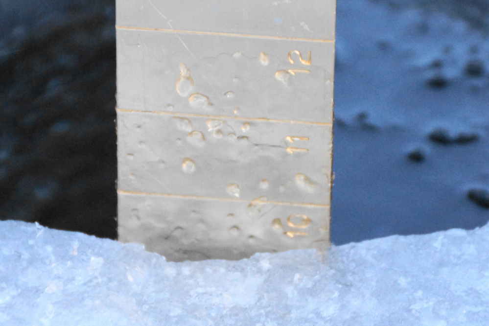 The almost 10 inches of ice surprised us. That's inches more than normal for this time of year. It's been decades since Lucerne could boast of a yard of ice, but we are heading for +36 inches by St Patrick's day.