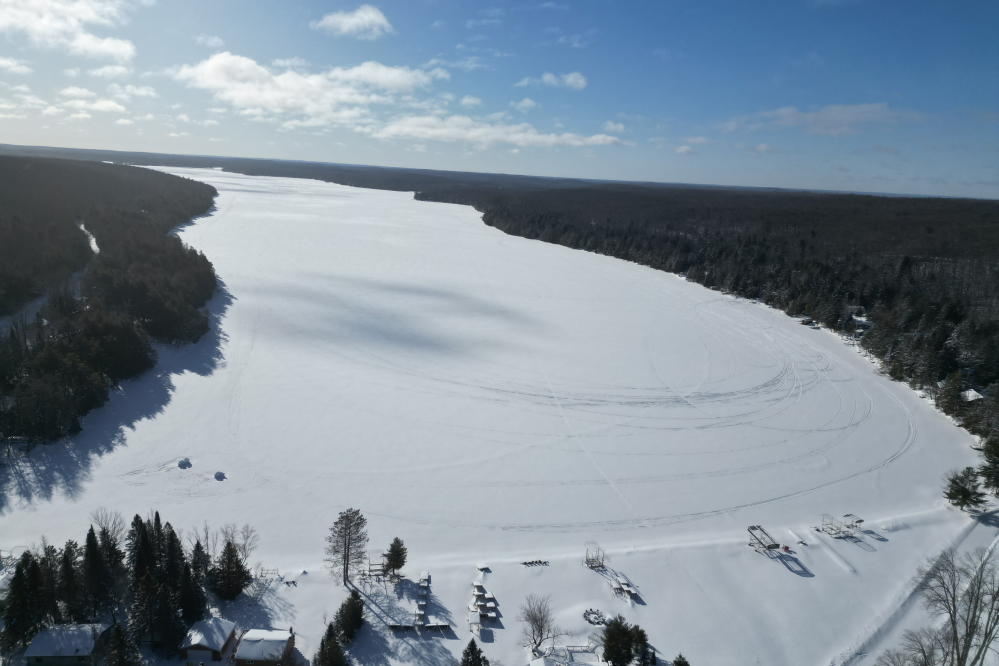 It was cold last week. At the start, the temperatures were about 20°F below average. At mid-week they crept within 5°F below the norm. Then it got ugly cold. Temperatures during the weekend got close to record lows and highs didn't get above 0°F. The lake ice is not going out anytime soon.