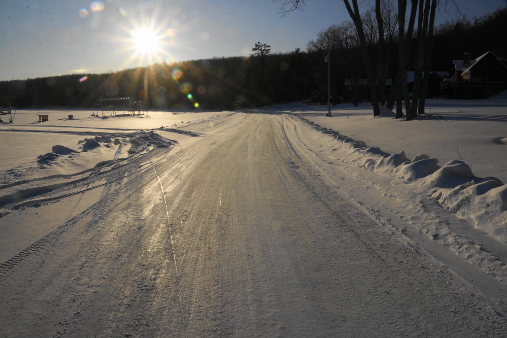 There wasn't much snow last week, but there was enough wind to pick up snow and deposit it on roads. The condition of West Shore Drive has been better.