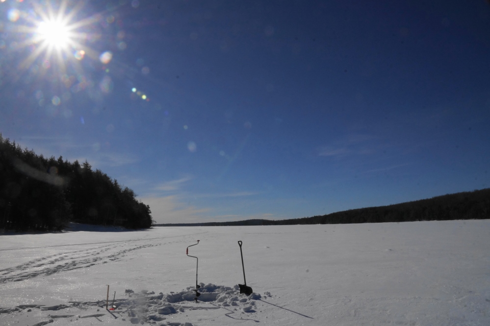 The last event of the week was to get an ice thickness check. It took a while to drill through the ice sheet.