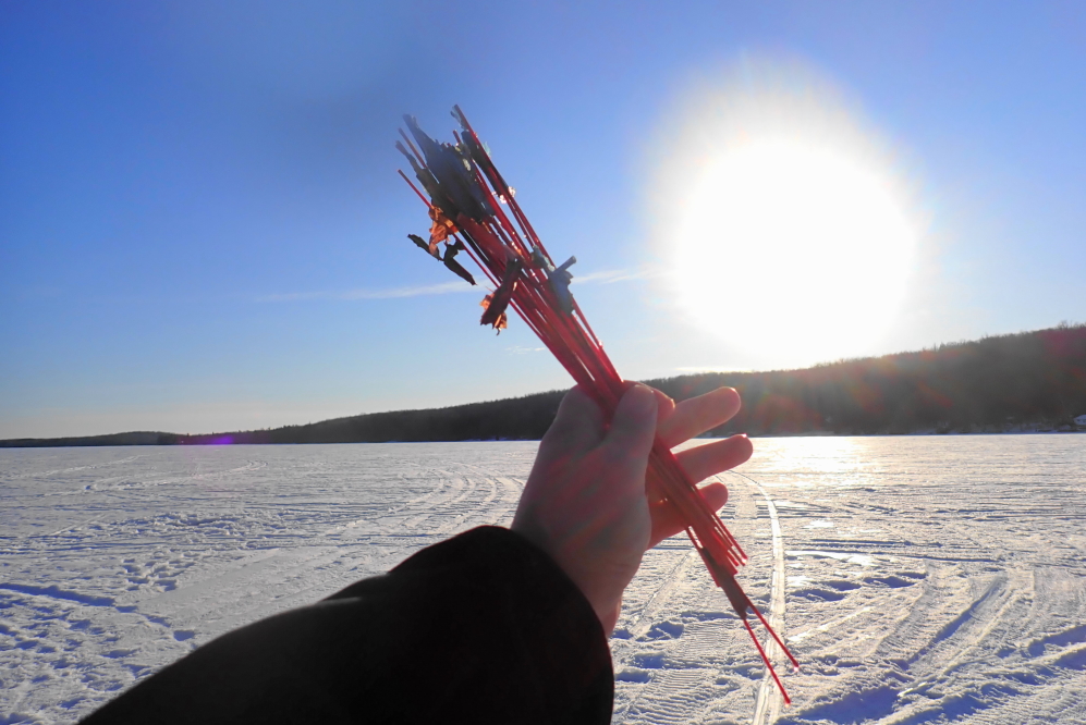 After the holing, a few more sticks were found and picked.