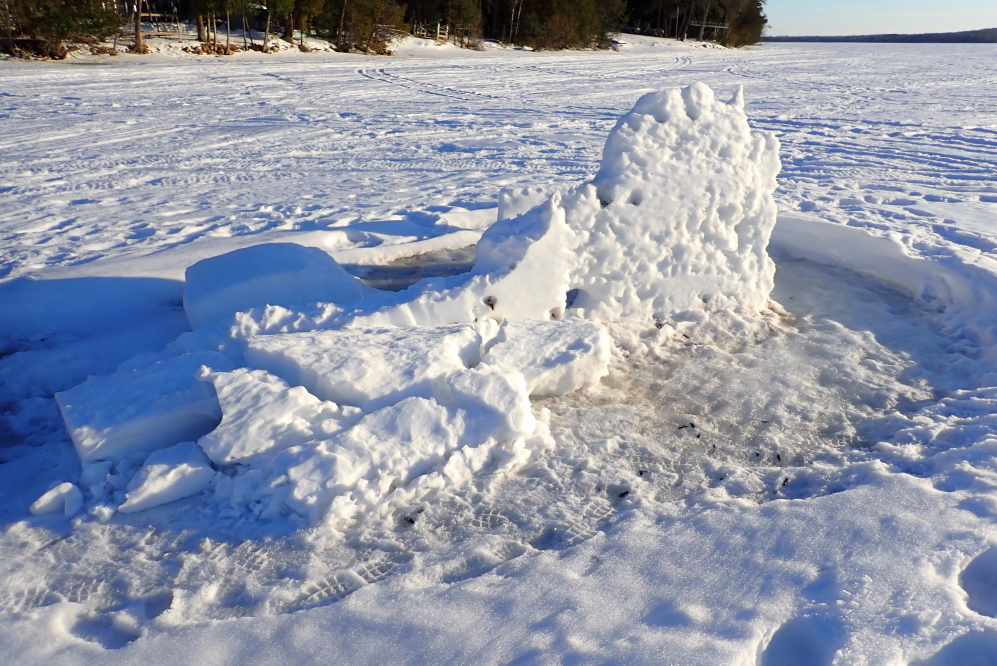 The warmer weekend weather has not been kind to the Bottle Rocket War forts.