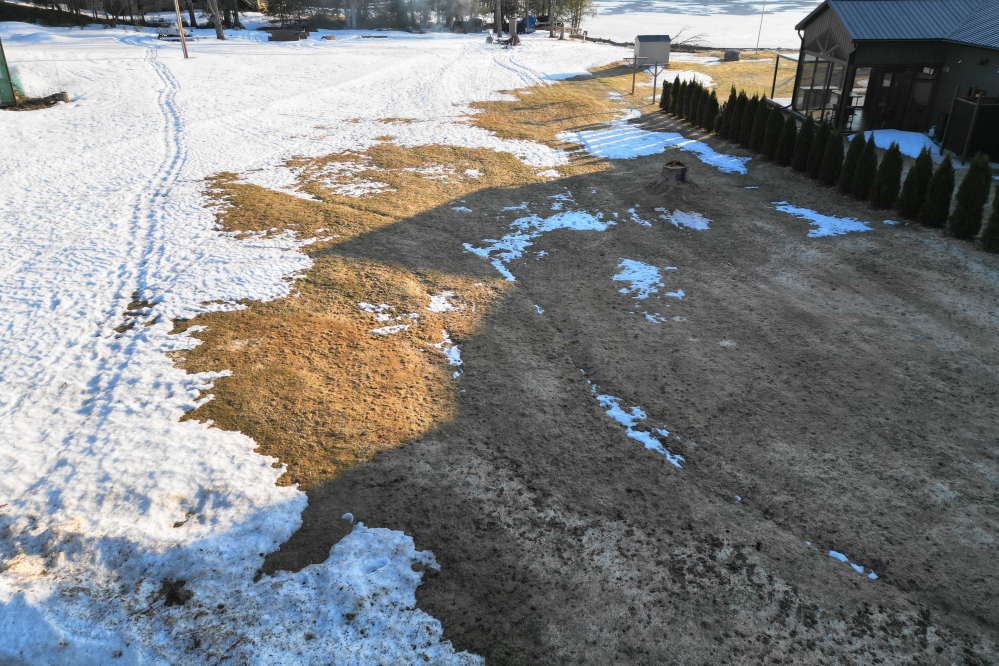 The warm up successfully chipped much of the horror of Zombie Winter off local lawns. They don't need a mowing yet, but if this keeps up, they soon will.