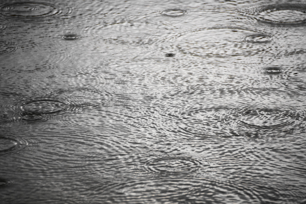 Then the wind ended, the lake calmed, and the rain started to fall.