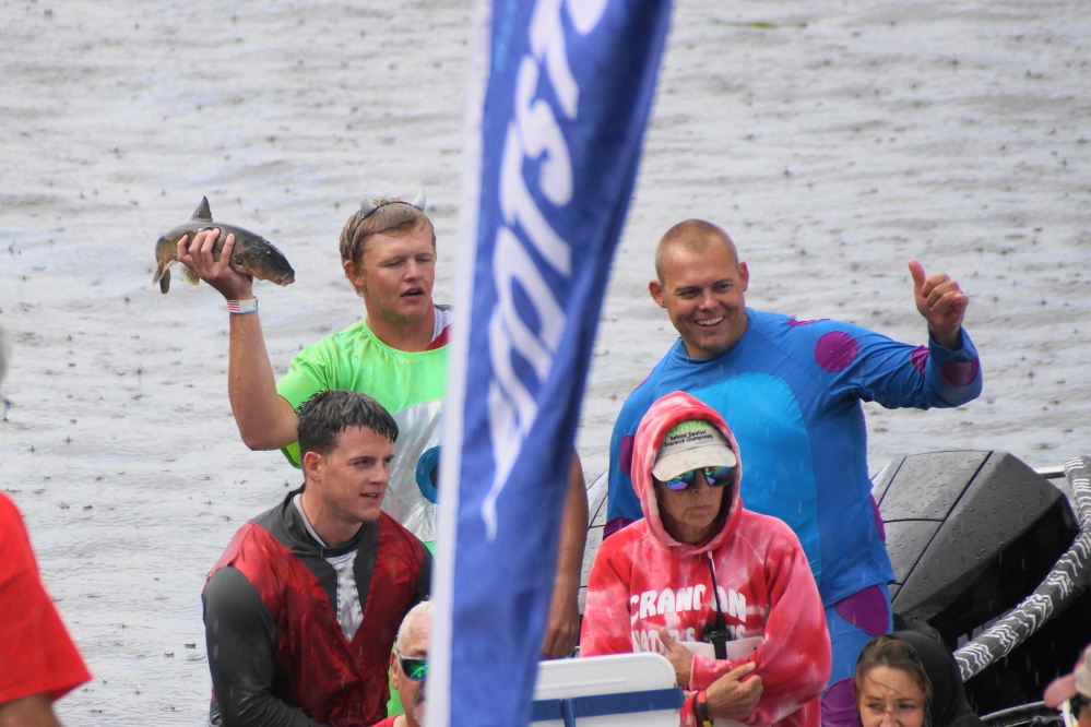Not sure on all the details, but in addition to much footin', there was some fish catchin' that may or may not have involved kicking or crashing on a fish and then grabbing it. Not sure if these methods would pass muster in most fishing contests, but that's how they roll at Footstock.