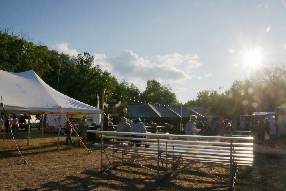 After all Saturday's runs and faceplants, the Footstock grounds remained open with music, food trucks, and a mechanical bull.