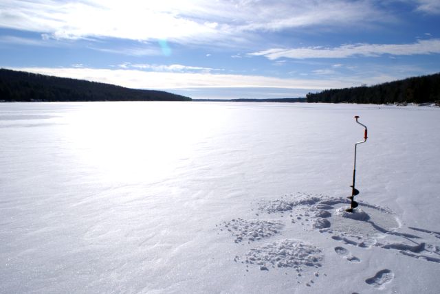 Lake Lucerne Ice Covered.